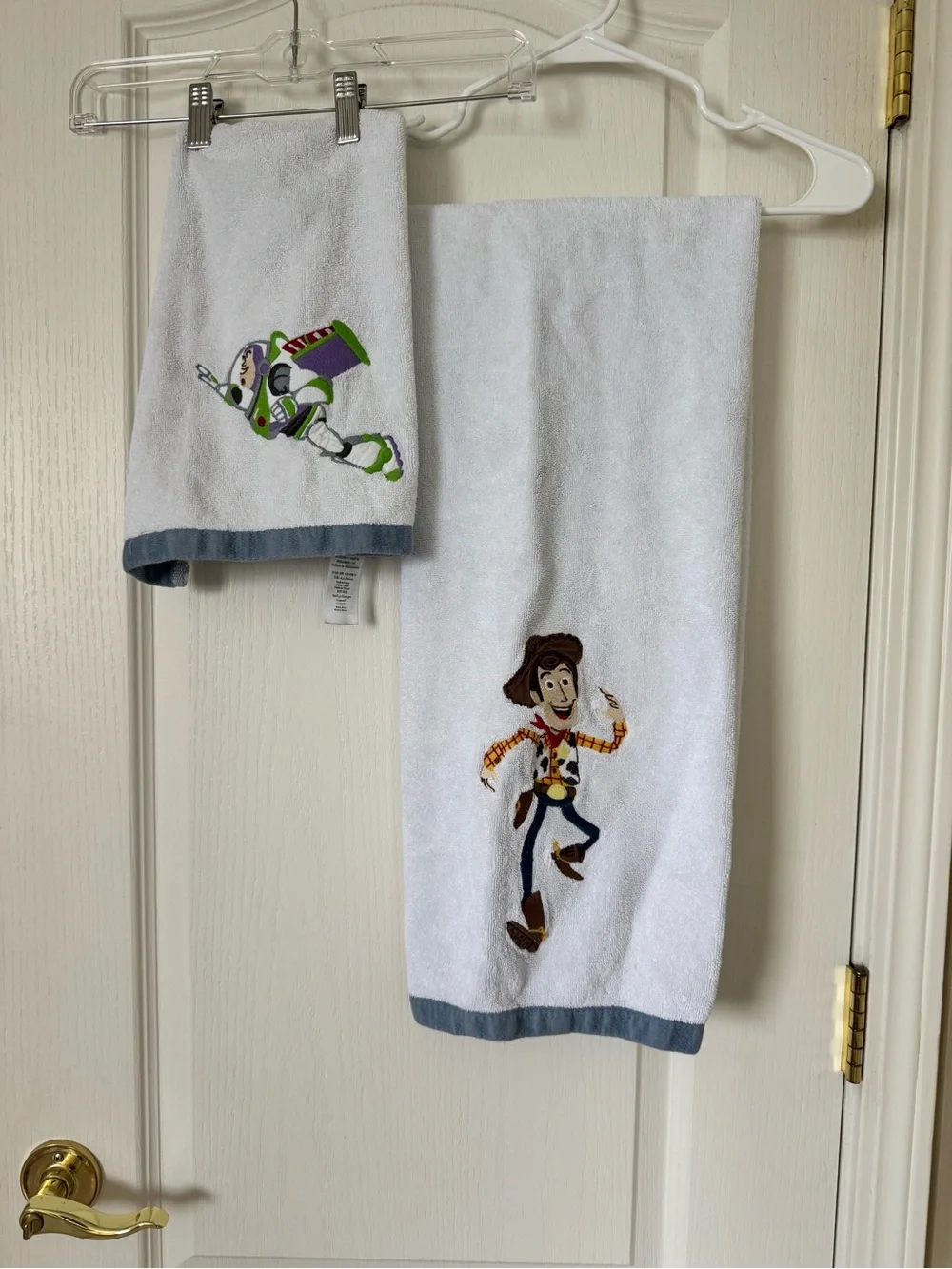 Pottery Barn Kids Disney Pixar Toy Story Buzz Lightyear & Woody Towel Set Bath